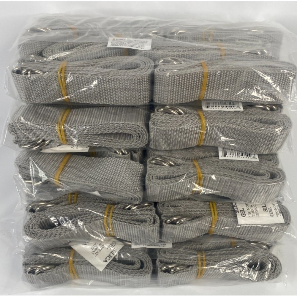 CHAMPRO Football Belt 12 Pack OS Silver D-Ring Webbing Team Bulk NEW